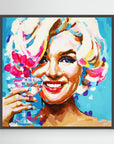 Marilyn Monroe "Keep Smiling.." - Print on Fine Art Canvas