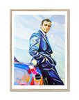 Sean Connery with Aston Martin, James Bond Collection - Print On Fine Art Paper
