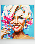 Marilyn Monroe "Keep Smiling.." - Print on Fine Art Canvas