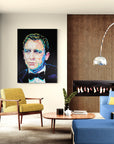 Daniel Craig, James Bond Collection - Print On Fine Art Canvas