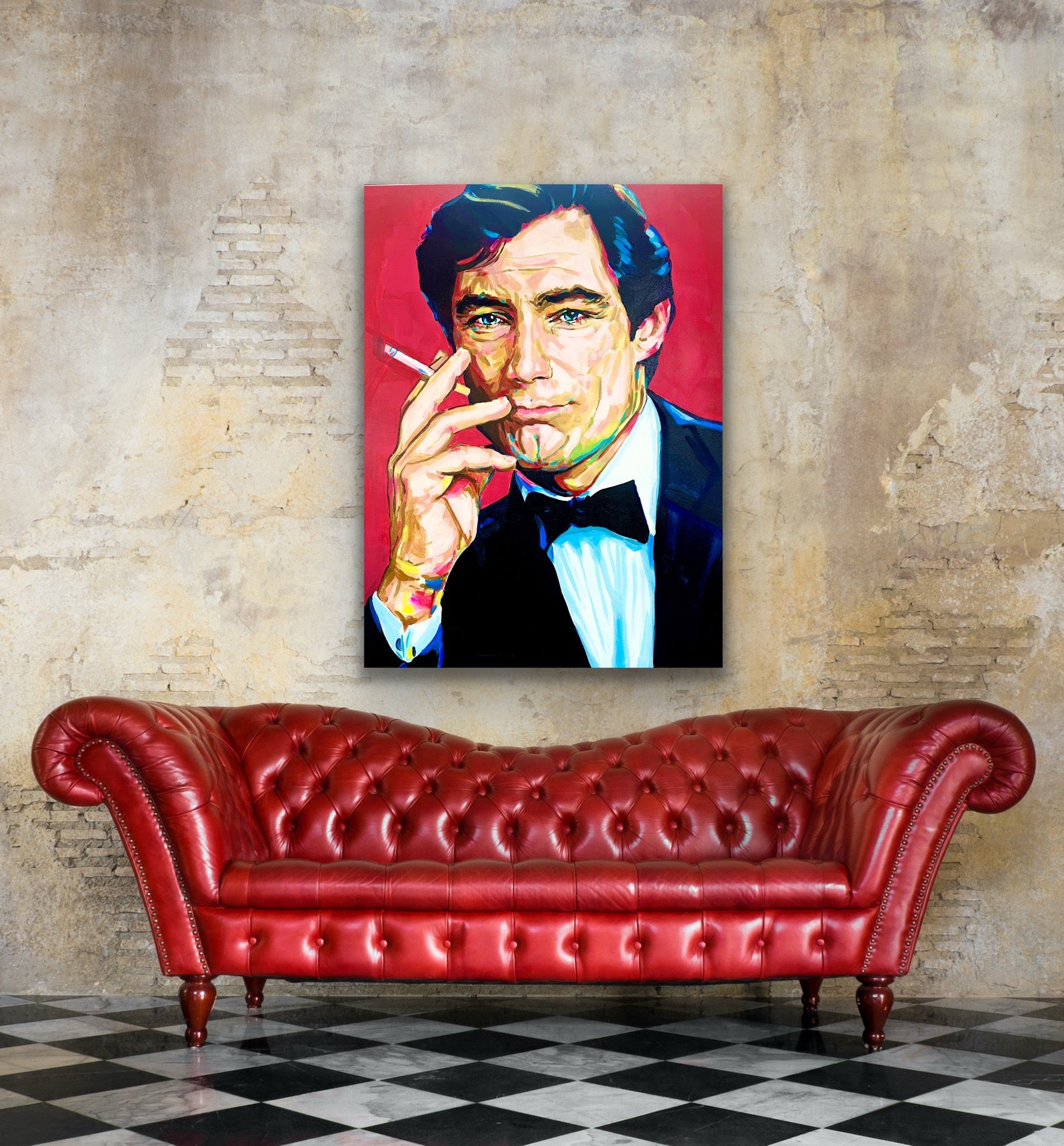 Timothy Dalton, James Bond Collection - Print On Fine Art Canvas