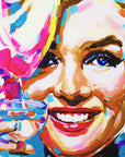 Marilyn Monroe "Keep Smiling.." - Print on Fine Art Canvas