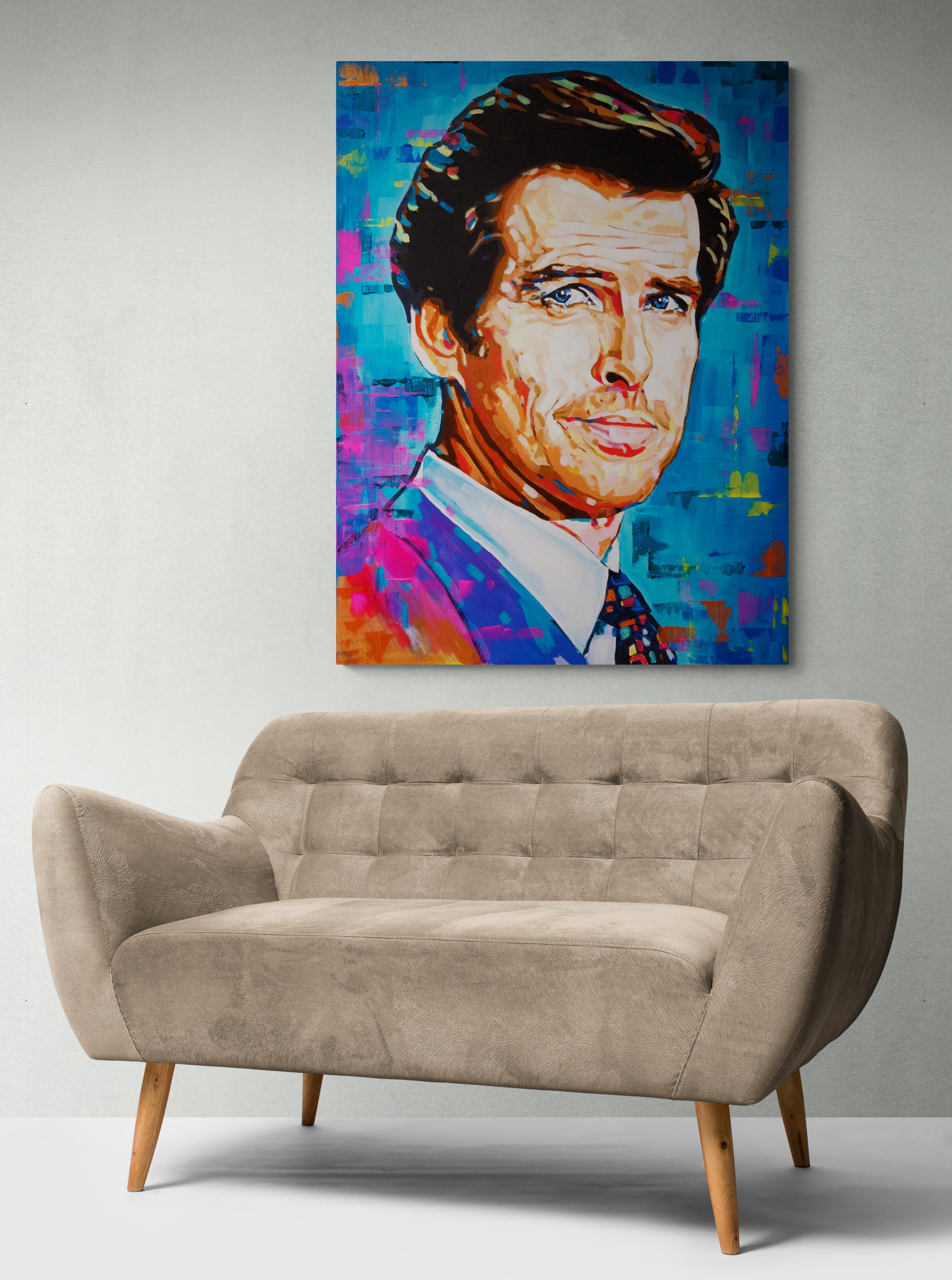 Pierce Brosnan, James Bond Collection - Print On Fine Art Canvas