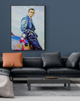 Sean Connery with Aston Martin, James Bond Collection - Print On Fine Art Canvas