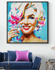Marilyn Monroe "Keep Smiling.." - Print on Fine Art Canvas