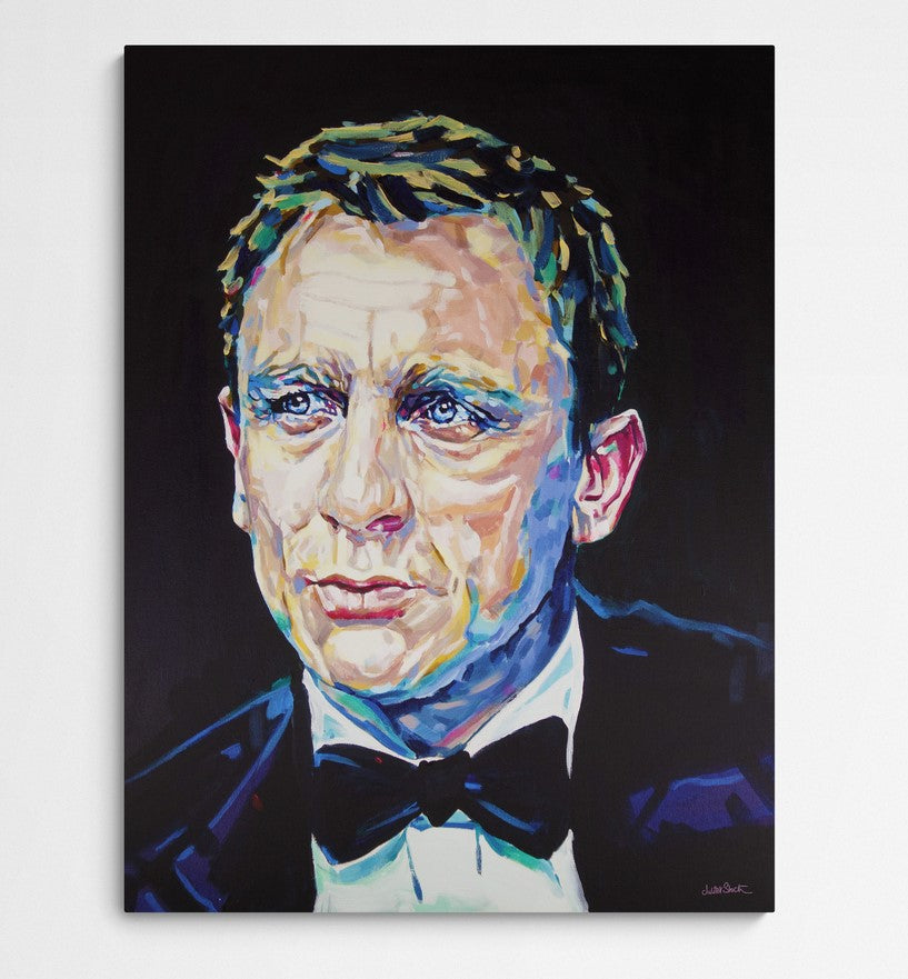 Daniel Craig, James Bond Collection - Print On Fine Art Canvas