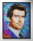 Pierce Brosnan, James Bond Collection - Print On Fine Art Canvas