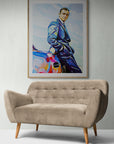 Sean Connery with Aston Martin, James Bond Collection - Print On Fine Art Paper