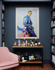 Sean Connery with Aston Martin, James Bond Collection - Print On Fine Art Paper