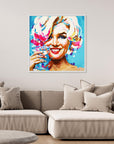 Marilyn Monroe "Keep Smiling.." - Print on Fine Art Canvas