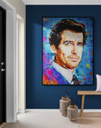 Pierce Brosnan, James Bond Collection - Print On Fine Art Canvas