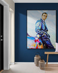Sean Connery with Aston Martin, James Bond Collection - Print On Fine Art Canvas