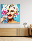Marilyn Monroe "Keep Smiling.." - Print on Fine Art Canvas