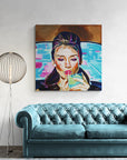 Audrey Hepburn, Icons Collection - Print On Fine Art Canvas