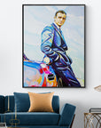 Sean Connery with Aston Martin, James Bond Collection - Print On Fine Art Canvas