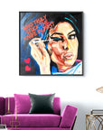 Amy Winehouse (Mirror Image) - Icons Collection - Print On Fine Art Canvas