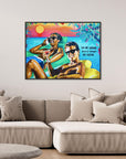 Club Tropicana, Wham! The Boys - Print on Fine Art Canvas (Landscape)