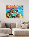 Club Tropicana, Wham! The Boys - Print on Fine Art Canvas (Landscape)