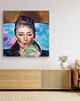 Audrey Hepburn, Pink In The Afternoon - Print on Fine Art Canvas