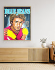 George Michael, Blue Jeans - Print on Fine Art Canvas