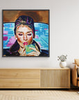 Audrey Hepburn, Pink In The Afternoon - Print on Fine Art Canvas