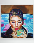 Audrey Hepburn, Pink In The Afternoon - Print on Fine Art Canvas