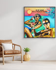 Club Tropicana, Wham! The Boys - Print on Fine Art Canvas (Square)