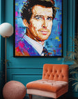 Pierce Brosnan, James Bond Collection - Print On Fine Art Canvas