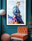 Sean Connery with Aston Martin, James Bond Collection - Print On Fine Art Paper