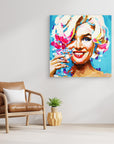 Marilyn Monroe "Keep Smiling.." - Print on Fine Art Canvas