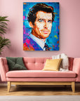 Pierce Brosnan, James Bond Collection - Print On Fine Art Canvas