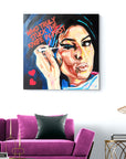 Amy Winehouse (Mirror Image) - Icons Collection - Print On Fine Art Canvas