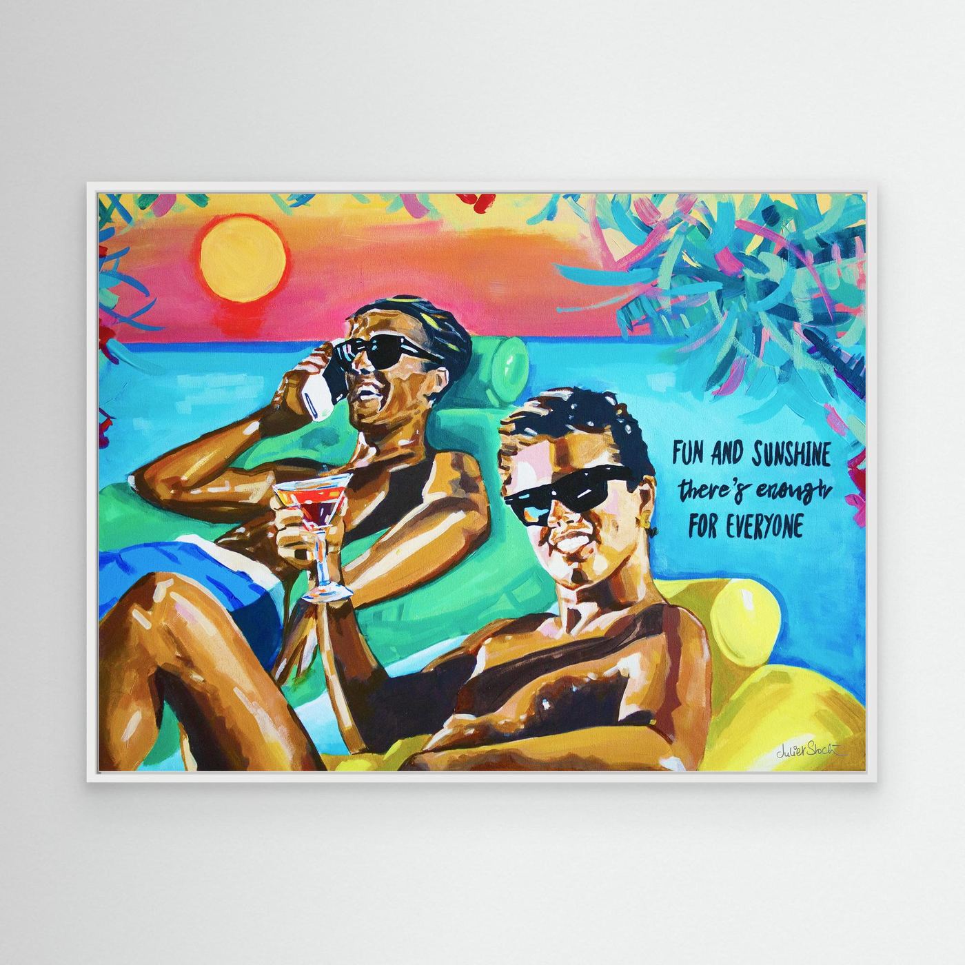 Club Tropicana, Wham! The Boys - Print on Fine Art Canvas (Landscape)