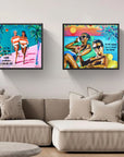 Club Tropicana, Wham! The Boys - Print on Fine Art Canvas (Landscape)