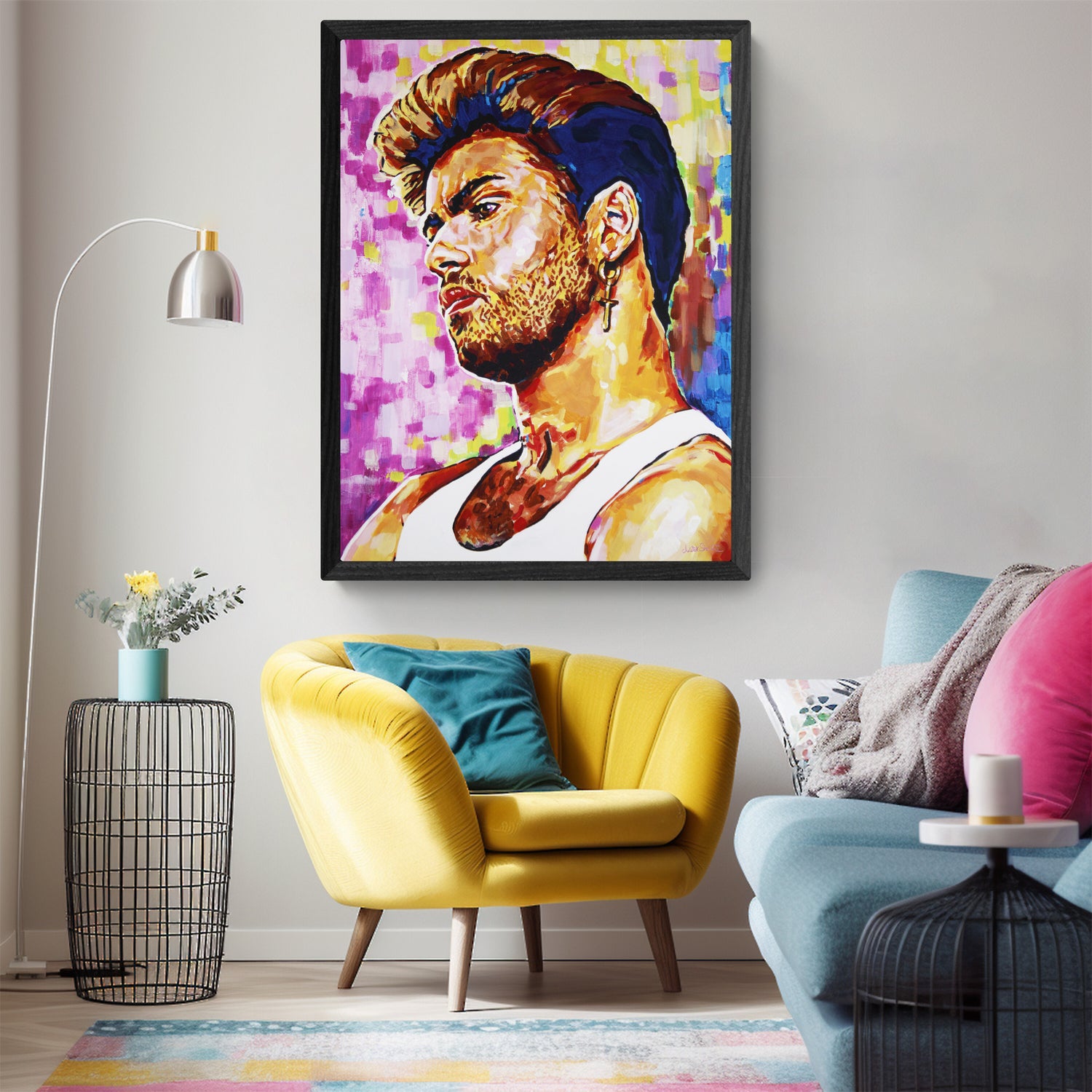 George Michael, Icons Collection - Print On Fine Art Canvas