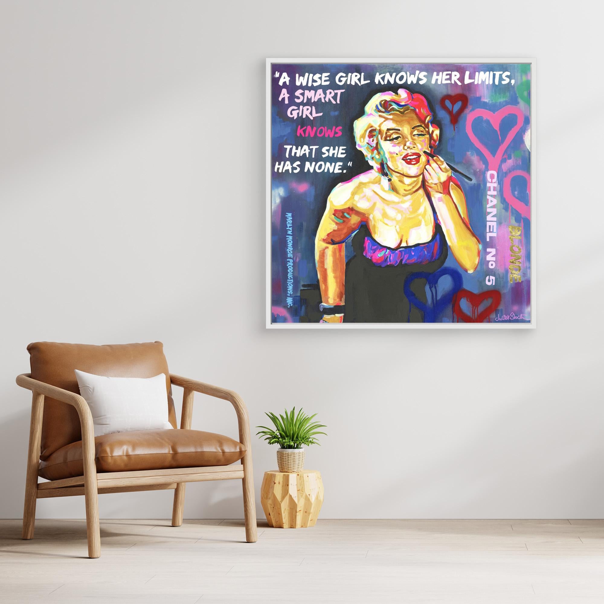 Marilyn Monroe "A Smart Girl" - Print On Fine Art Canvas