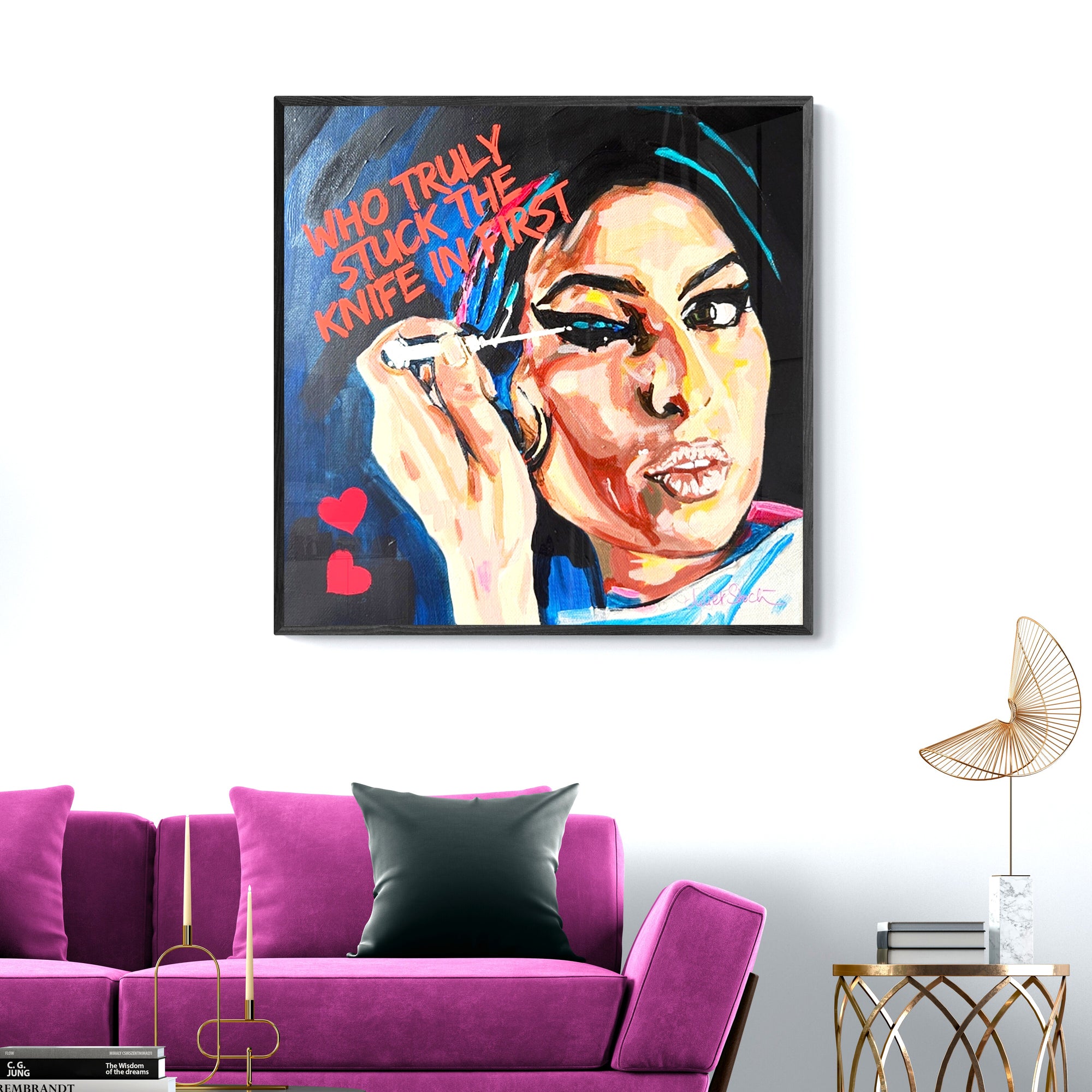 Amy Winehouse (Mirror Image) - Icons Collection - Print On Fine Art Canvas