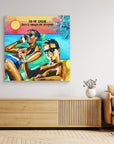 Club Tropicana, Wham! The Boys - Print on Fine Art Canvas (Square)
