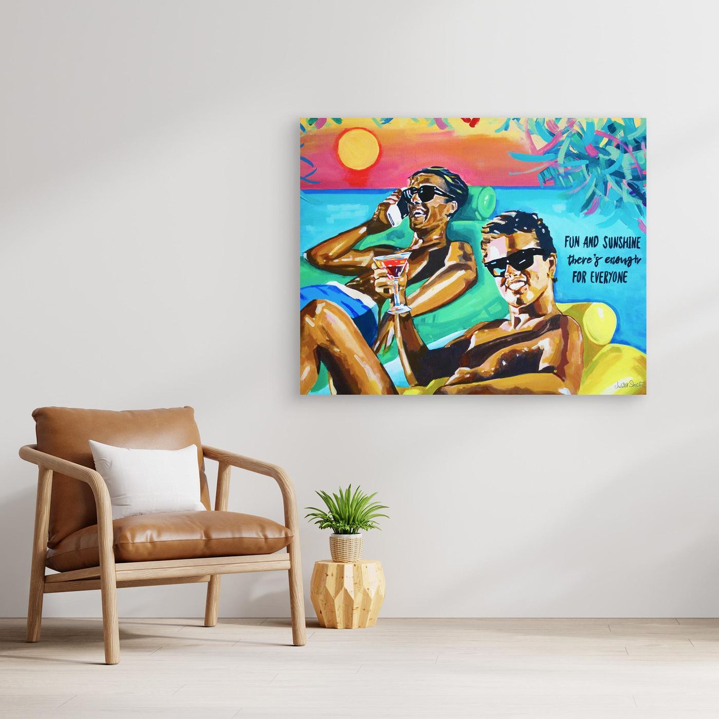 Club Tropicana, Wham! The Boys - Print on Fine Art Canvas (Landscape)