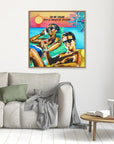 Club Tropicana, Wham! The Boys - Print on Fine Art Canvas (Square)
