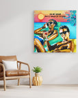 Club Tropicana, Wham! The Boys - Print on Fine Art Canvas (Square)