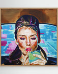 Audrey Hepburn, Pink In The Afternoon - Print on Fine Art Canvas