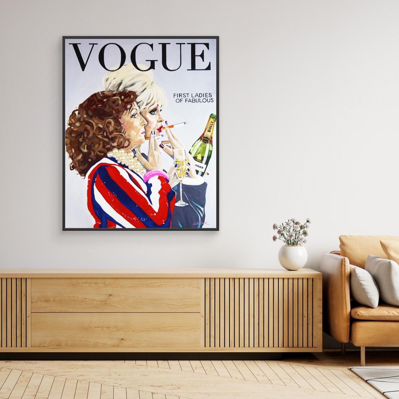 Ab Fab, Vogue - Print On Fine Art Canvas