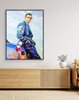 Sean Connery and Aston Martin - Print on Fine Art Canvas
