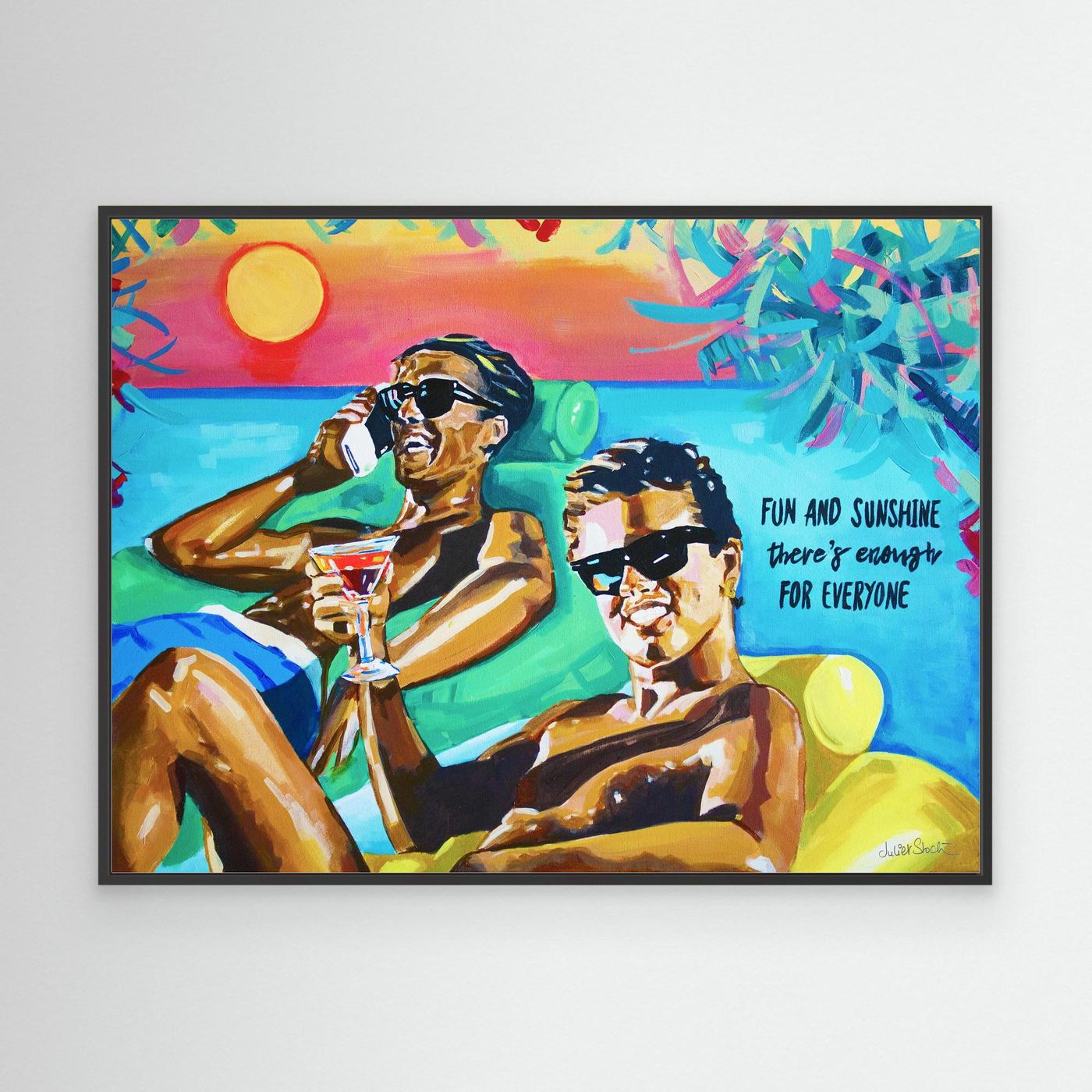 Club Tropicana, Wham! The Boys - Print on Fine Art Canvas (Landscape)