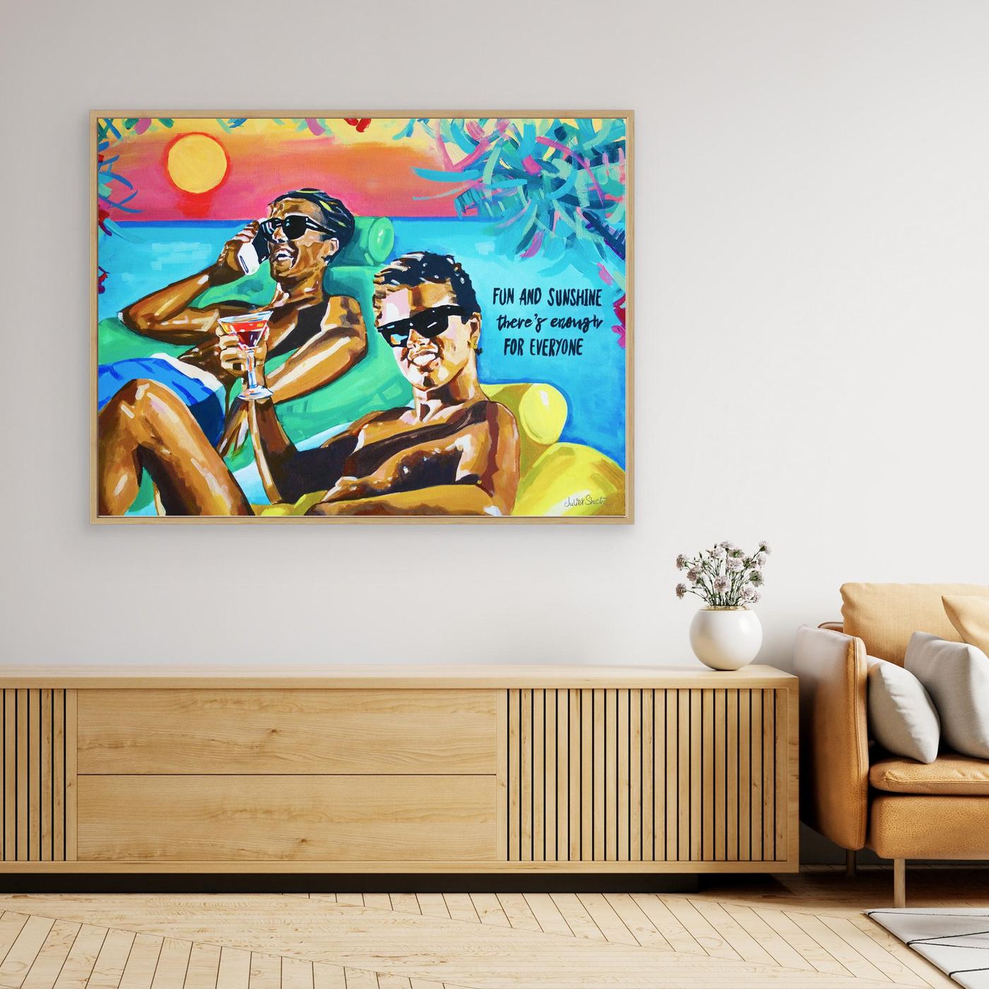 Club Tropicana, Wham! The Boys - Print on Fine Art Canvas (Landscape)