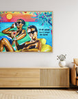Club Tropicana, Wham! The Boys - Print on Fine Art Canvas (Landscape)