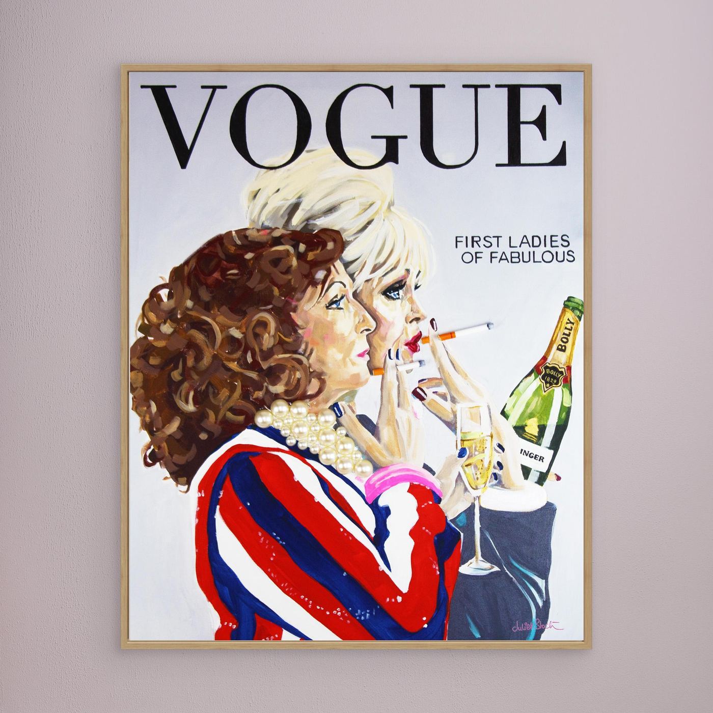 Ab Fab, Vogue - Print On Fine Art Canvas