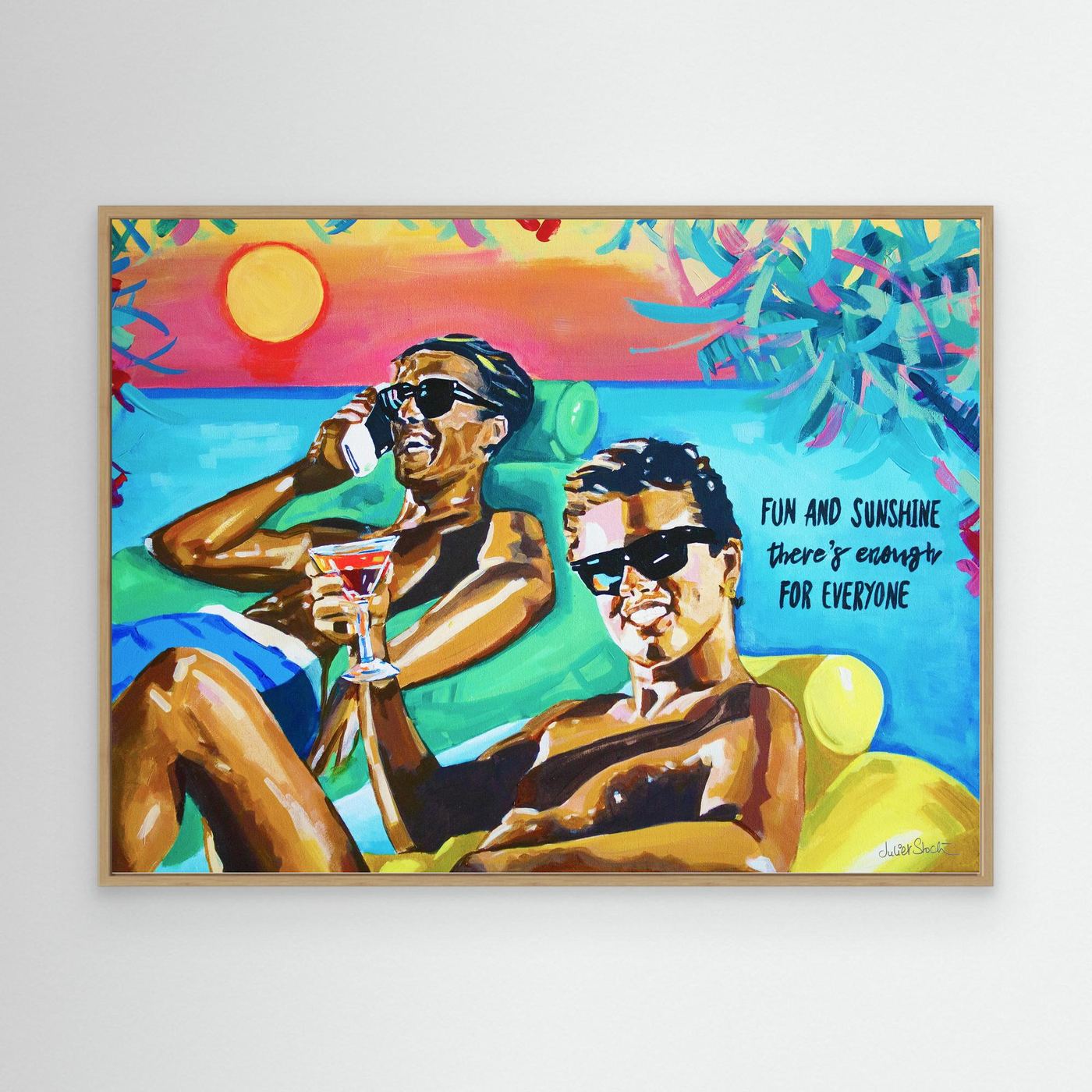 Club Tropicana, Wham! The Boys - Print on Fine Art Canvas (Landscape)