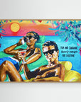 Club Tropicana, Wham! The Boys - Print on Fine Art Canvas (Landscape)